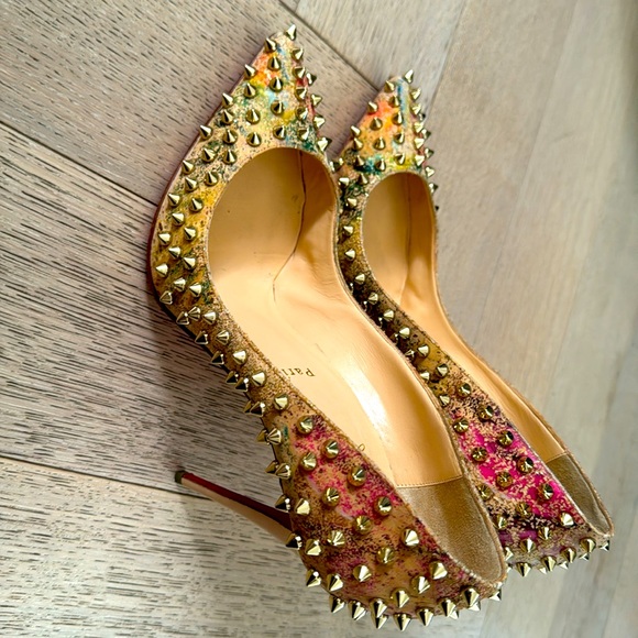 Christian Louboutin spikes heels super cool rare limited edition size 40 1/2 - Picture 2 of 7